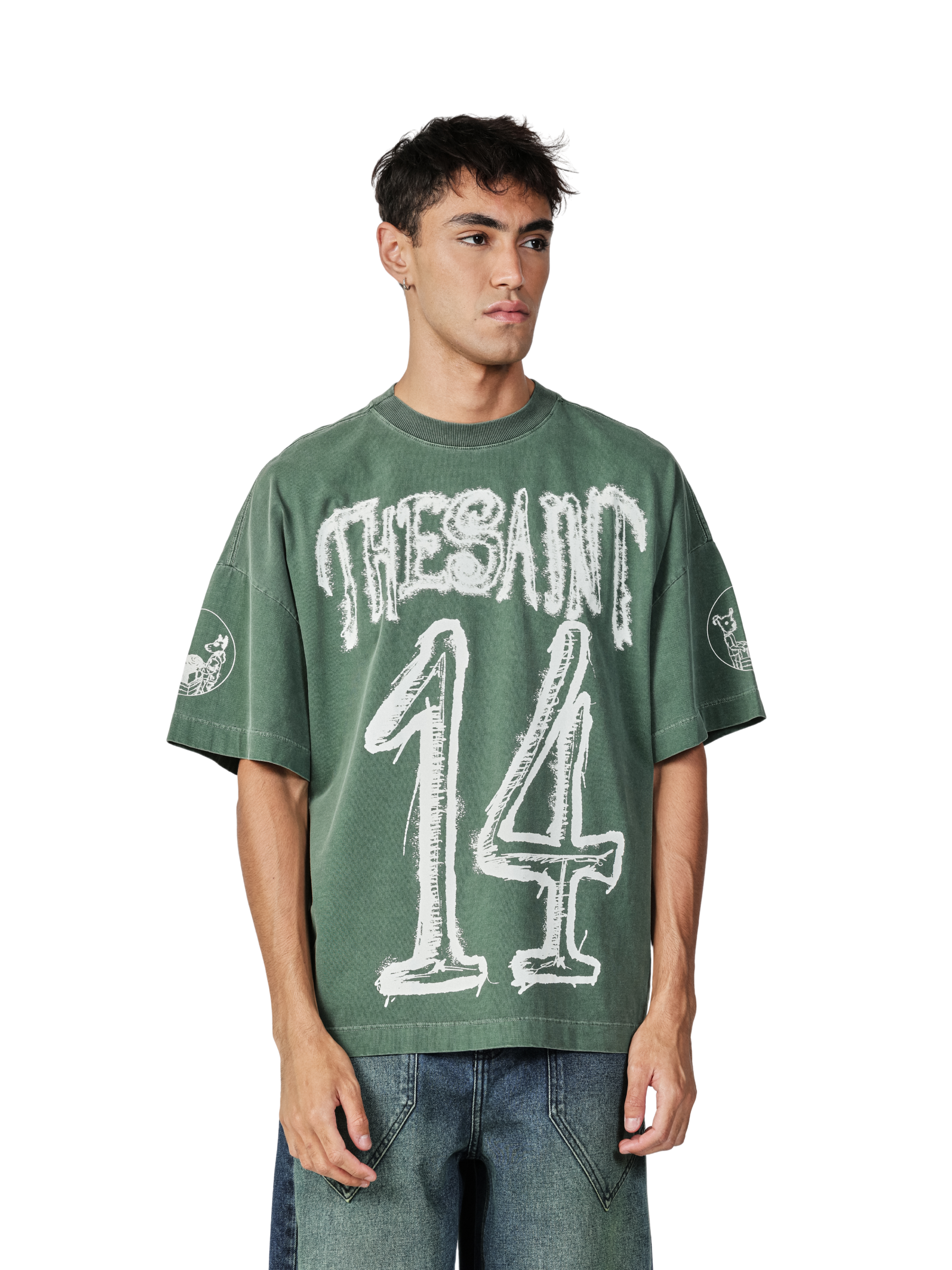 T-Shirt Oversized 14 Blur "Green"